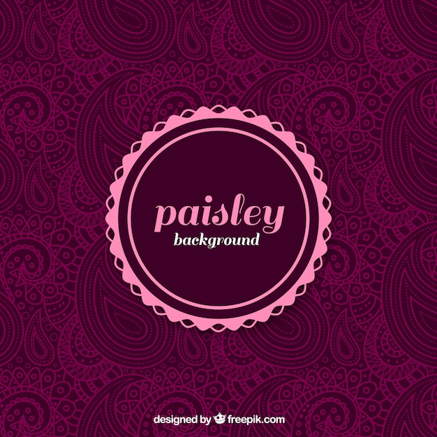 Purple paisley ornamental background