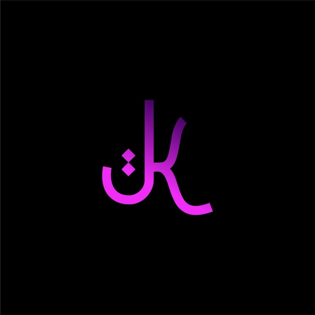 Free Vector a purple and pink jk logo with a pink logo