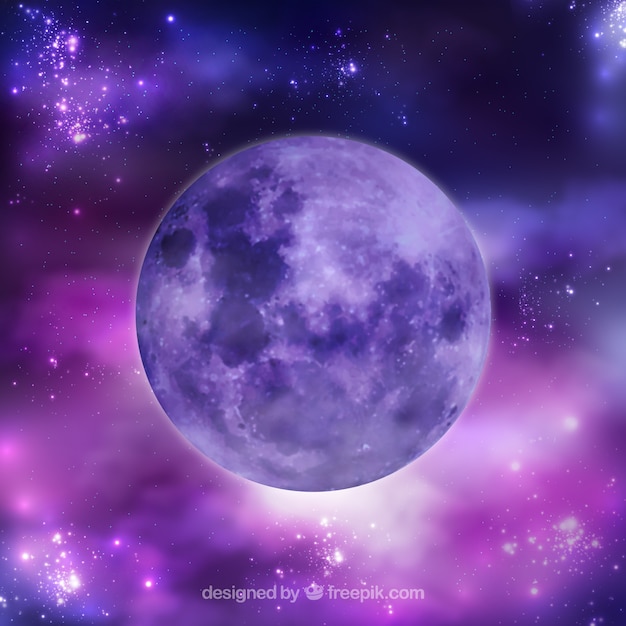 Purple planet background