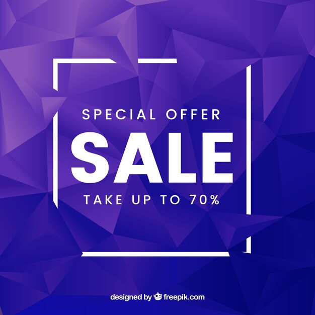 Purple polygonal sale design