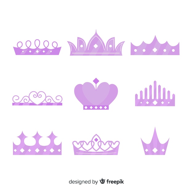 Purple princess tiara collection