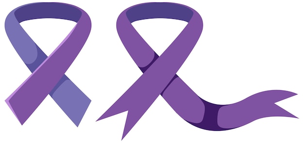 Free Vector purple ribbon symbol isolated