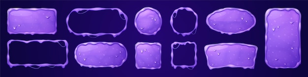 Purple slime name plate frame Game avatar