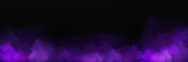 Purple smoke frame transparent background