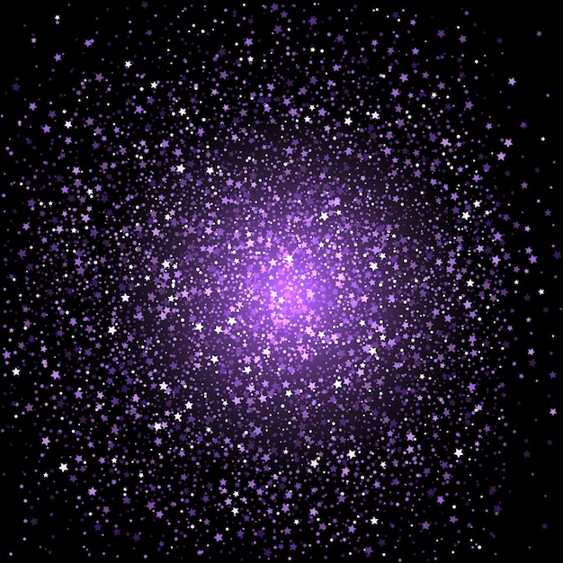 Purple star confetti background