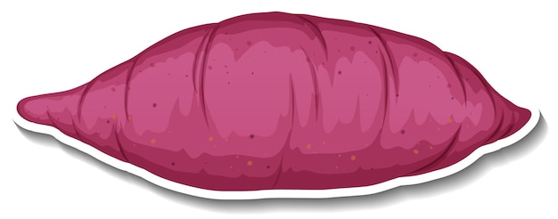 Free Vector purple sweet potato sticker on white background