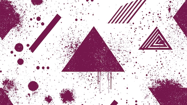 Free Vector purple triangle geometric illustrations