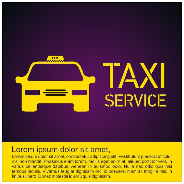 Purple and yellow taxi logo