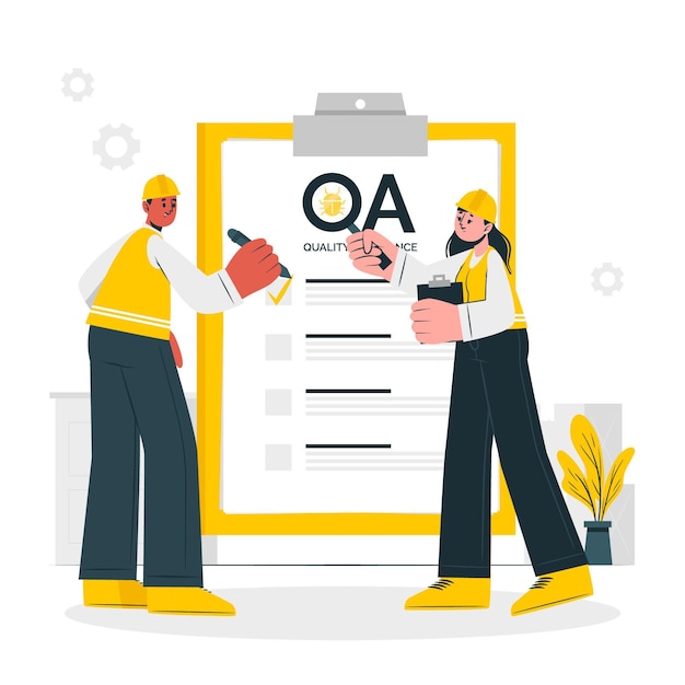 Free Vector qa engineers concept illustration