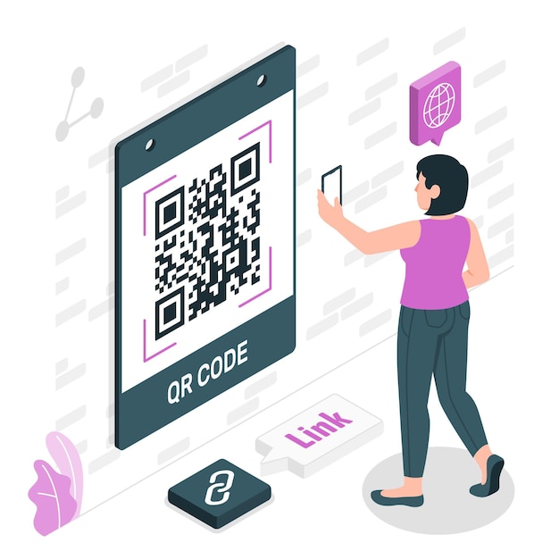 Qr code concept illustration