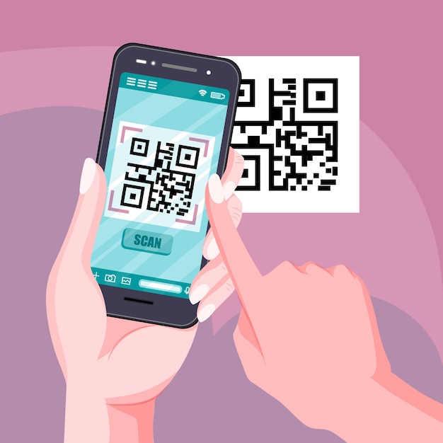 Qr code scan on mobile design