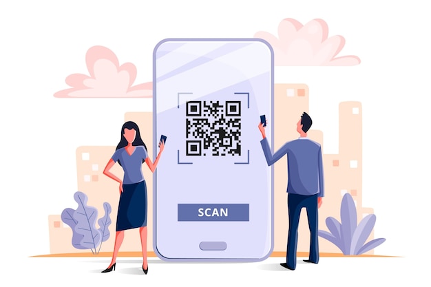 Qr code scanning concept