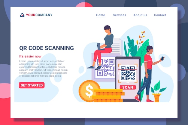 Qr code verification landing page template