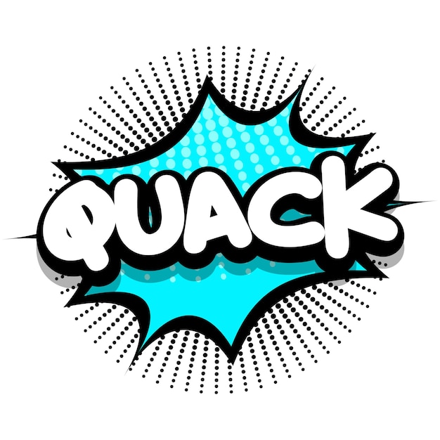 Free vector quack comic book explosion bubble vector illustration