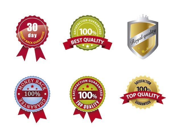 Free Vector quality badge collection