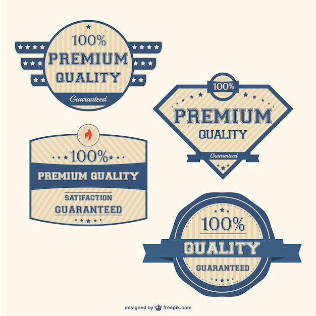 Free Vector quality stickers design