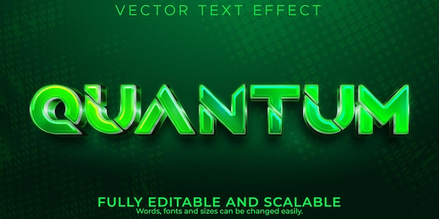 Quantum metallic text effect, editable gaming and digital text style