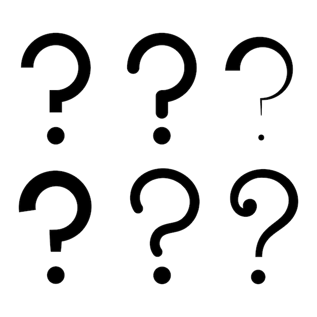 Free vector question mark set