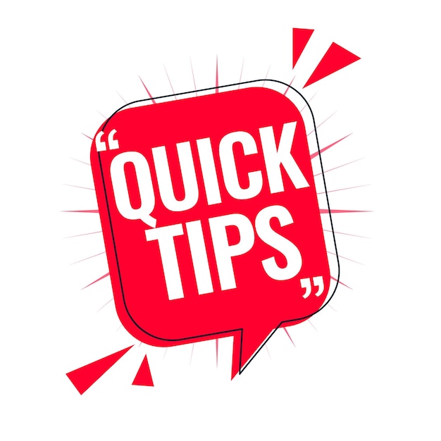 Free Vector quick helpful tips advice on white background vector illustration