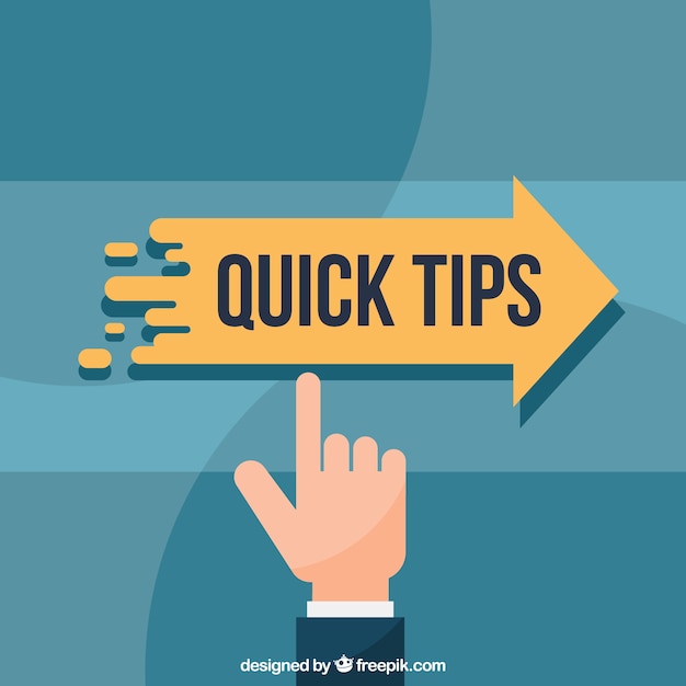 Free Vector quick tips composition with flat design