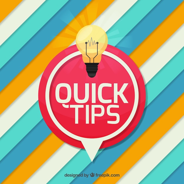 Free Vector quick tips composition with flat design