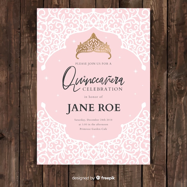 Quinceañera  party invitation 