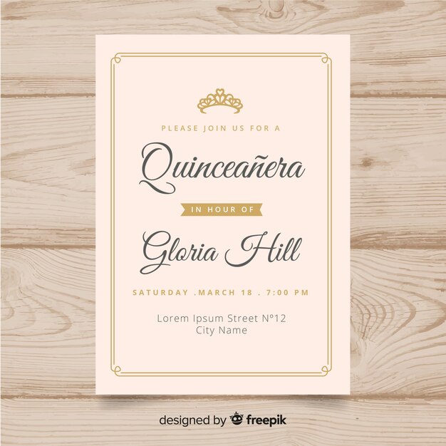 Quinceañera party invitation