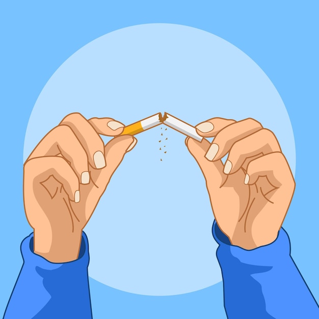 Free Vector quit smoking concept illustrated