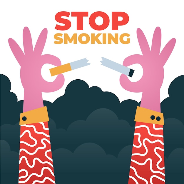 Free Vector quit smoking concept