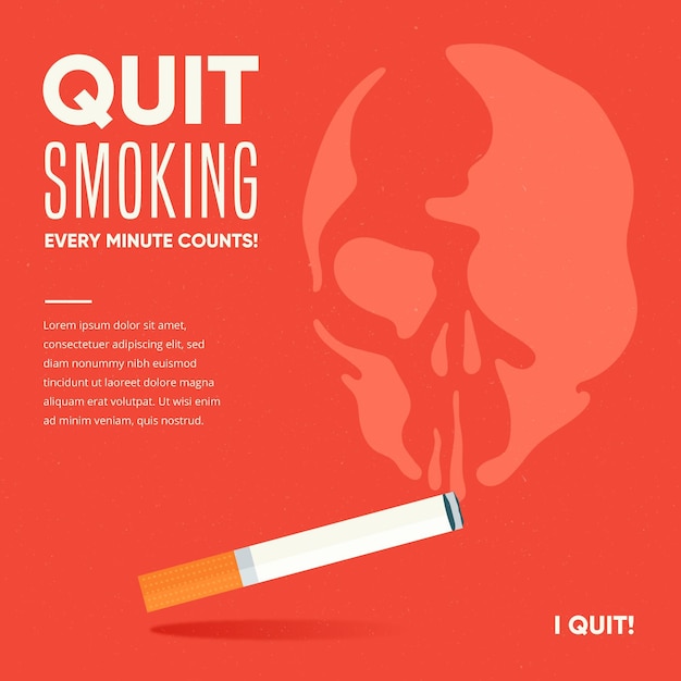 Free Vector quit smoking illustration