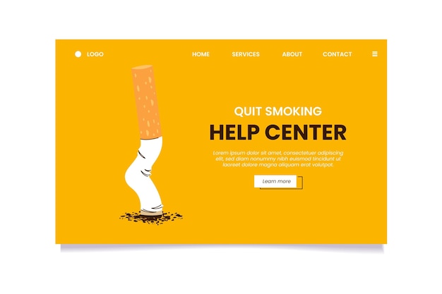 Quit smoking landing page