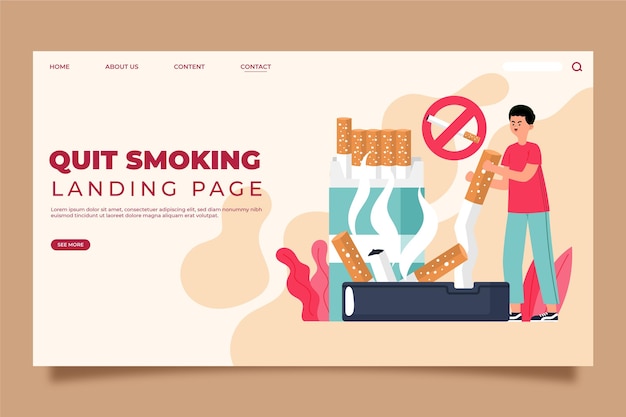 Quit smoking landing page