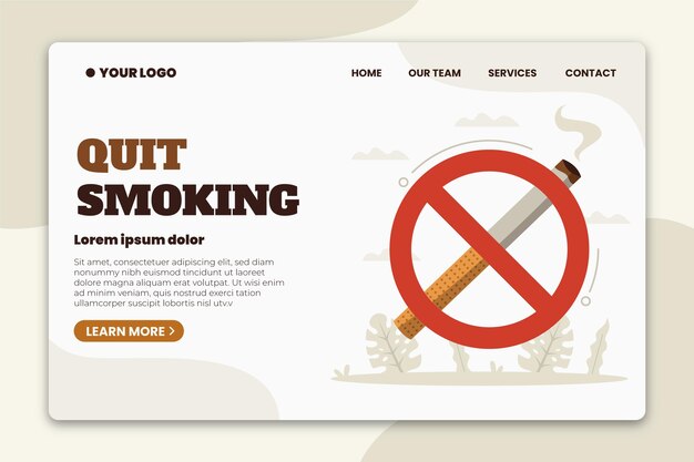 Quit smoking landing page