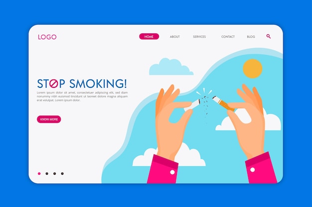 Quit smoking landing page