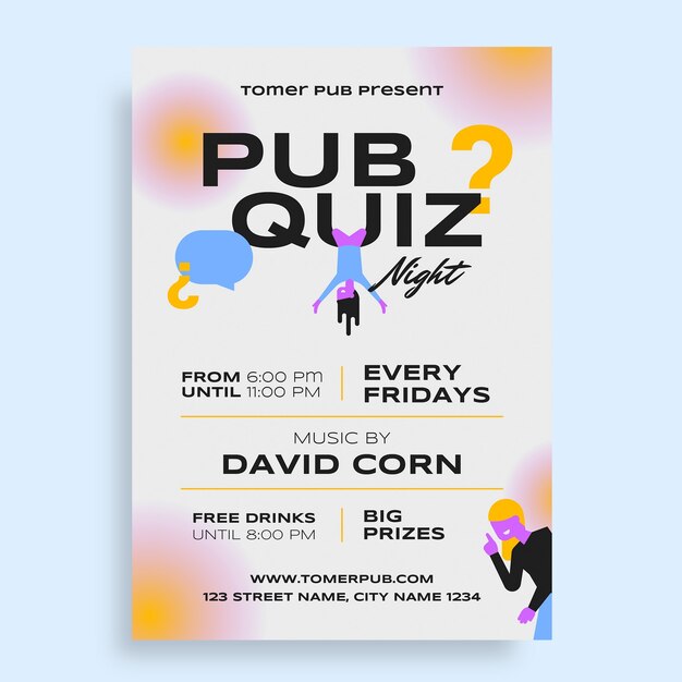 Quiz night poster  template