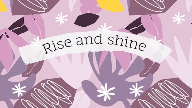 Free vector quote blog banner template, editable inspirational message, rise and shine vector