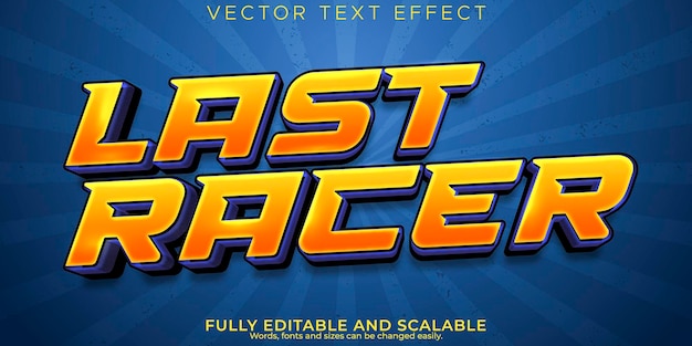 Racer text effect editable fast and speed text style