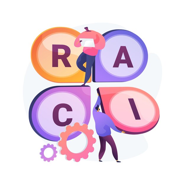 RACI matrix abstract concept illustration