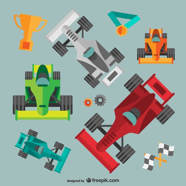 Free Vector racing cars pack