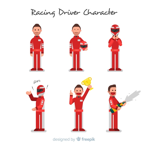 Racing driver character collection