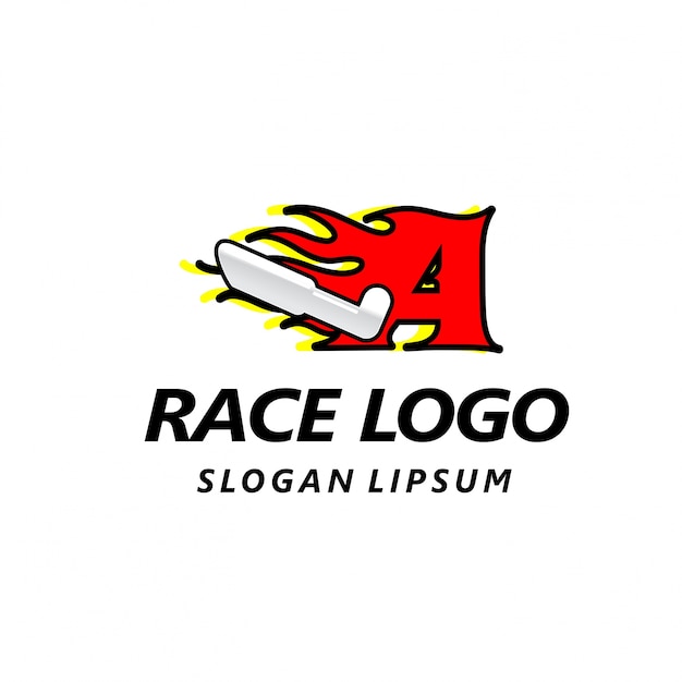 Racing logo with the letter a