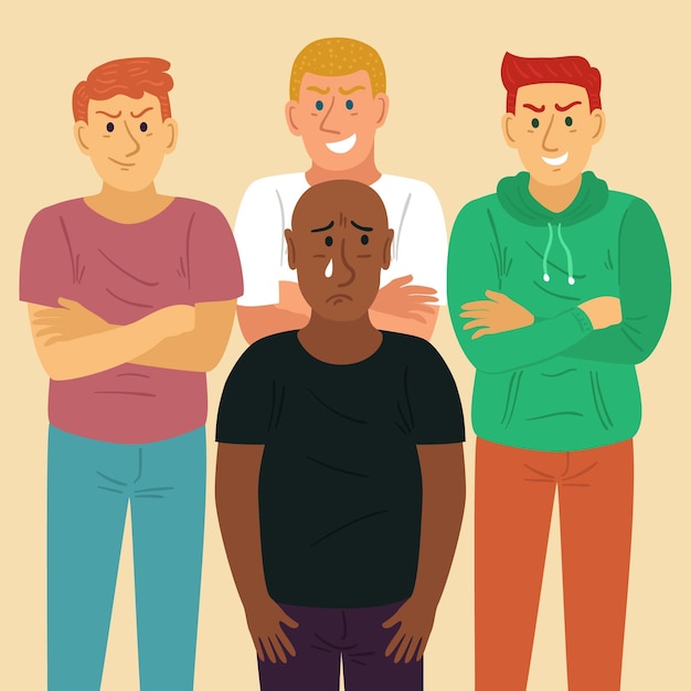 Free Vector racism concept illustration