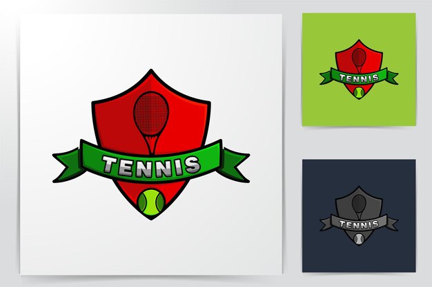 Racket tennis logo Ideas. Inspiration logo design. Template Vector Illustration. Isolated On White Background