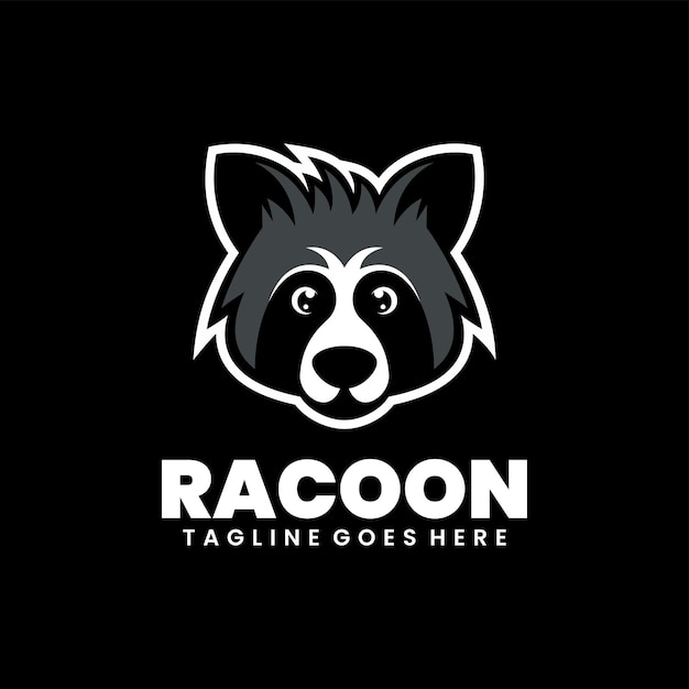 Free Vector racoon illustration mascot logo design