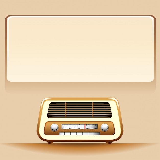 Radio with copy space