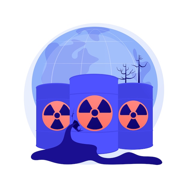 Free vector radioactive pollution abstract concept