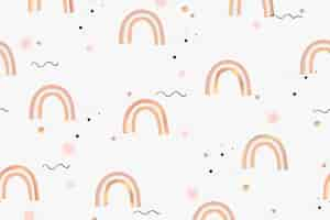 Free vector rainbow background vector, cute desktop wallpaper