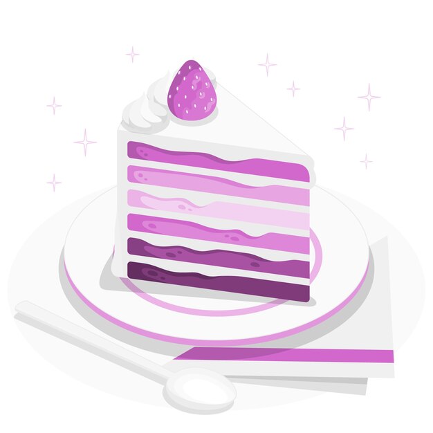 Rainbow cake concept illustration