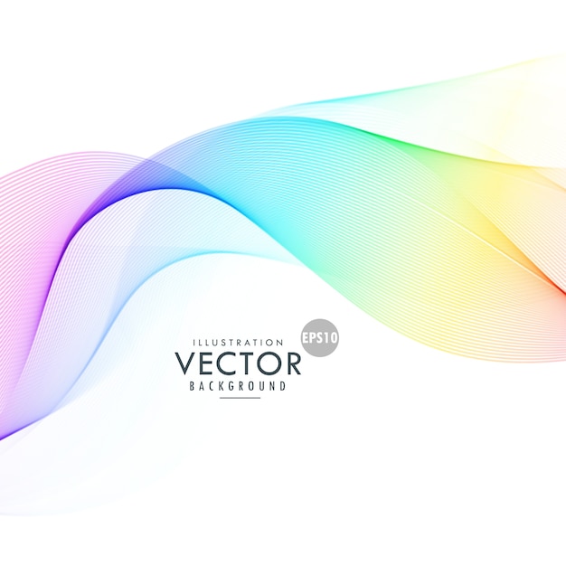 Free Vector rainbow color wavy background