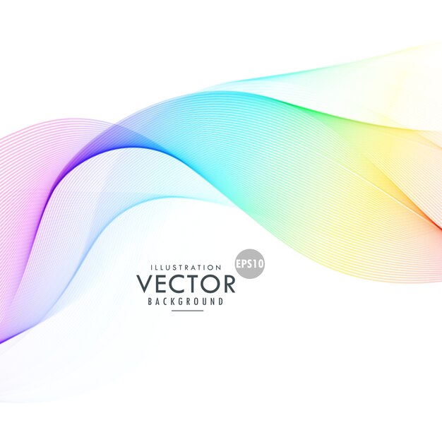 Rainbow color wavy background